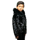 DIAMOND MINK JKT.W/FOX TRIMMED HOOD