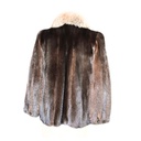 Mahogany Mink Jacket W/ Crystal Fox Tuxedo