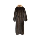 Ranch Mink Full Length W/ Crystal Fox Tuxedo 50"