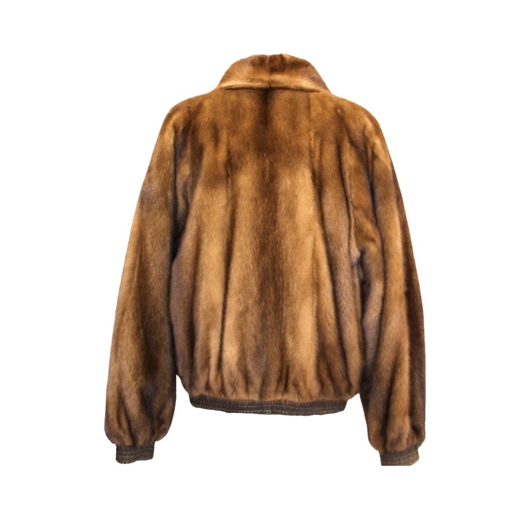 Mink Bomber Reversible to Leather 28"