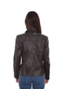 Ladies Leather Shirt Style Jacket (Black)