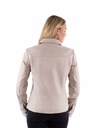 Ladies Leather Shirt Style Jacket (Vanilla)