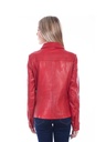 Ladies Leather Shirt Style Jacket (Red)