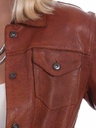 Leather Jean Jacket (Cognac)