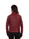 Leather Jean Jacket (Red)