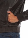 Leather Jacket with Front and Hood Insert