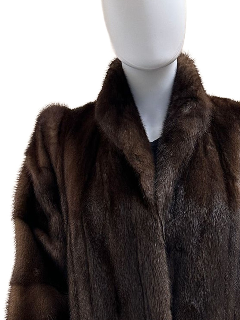 Full-Length Dark Mahogany Mink Coat