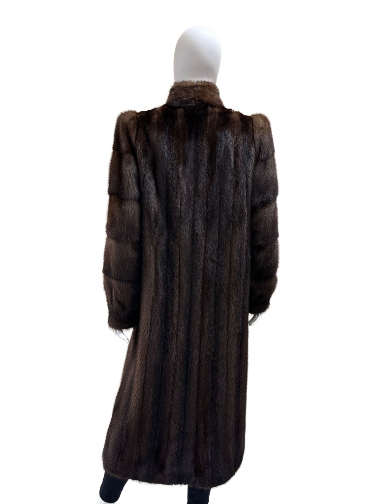 Full-Length Dark Mahogany Mink Coat