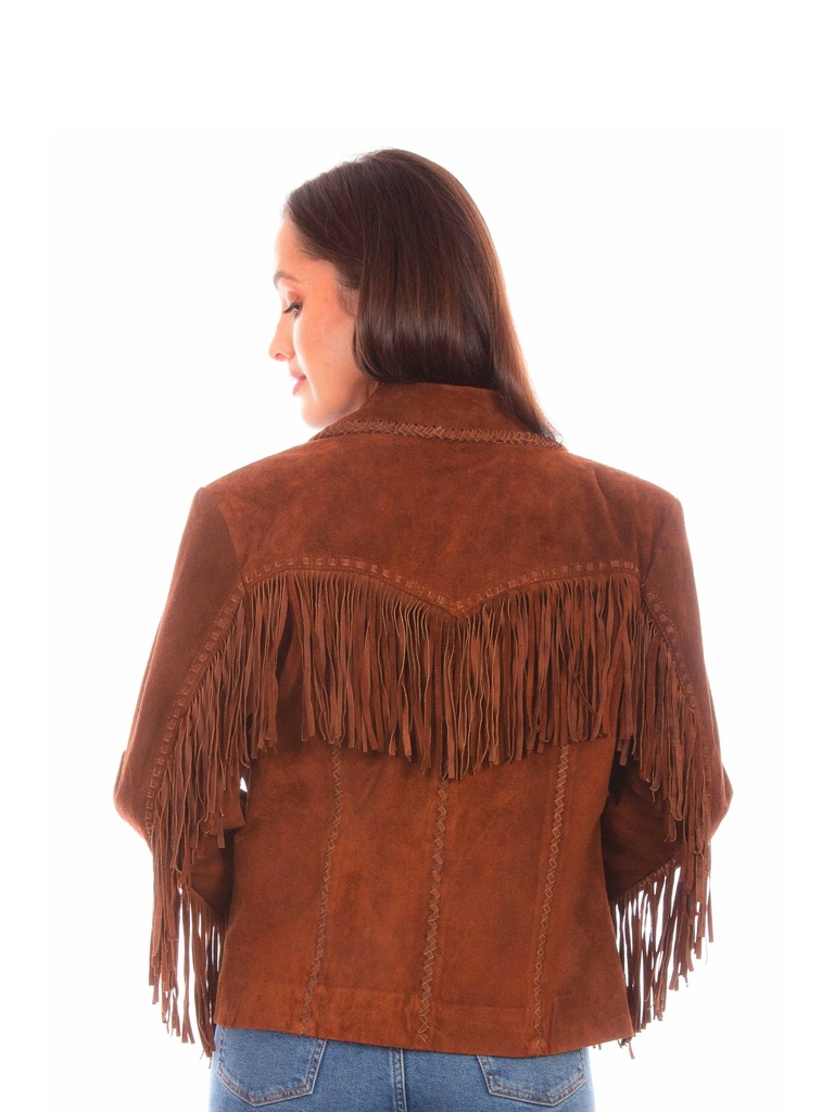 Suede Fringe Jacket (Cafe Brown)