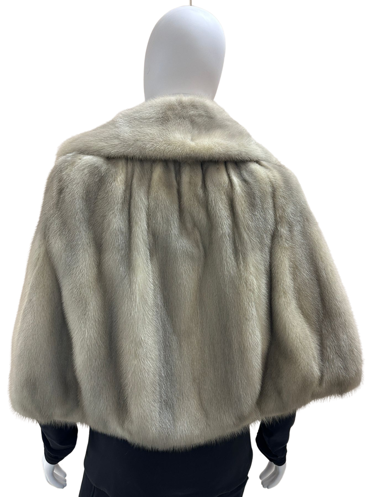 Blue Iris Mink Cape 21"