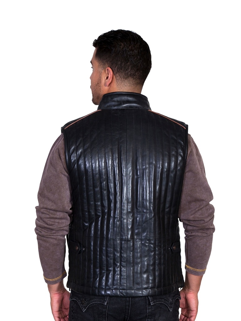 Men's Two Tone Leather Vest