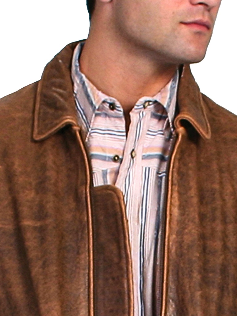 Lambskin Bomber Jacket (Brown Antique)