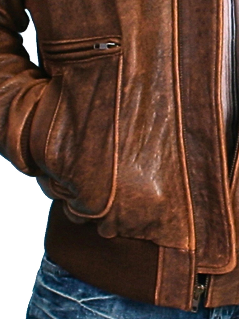 Lambskin Bomber Jacket (Brown Antique)