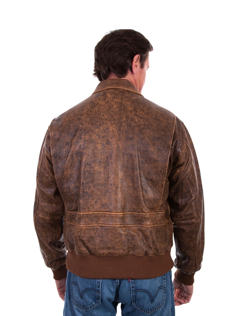 Lambskin Bomber Jacket (Brown Antique)