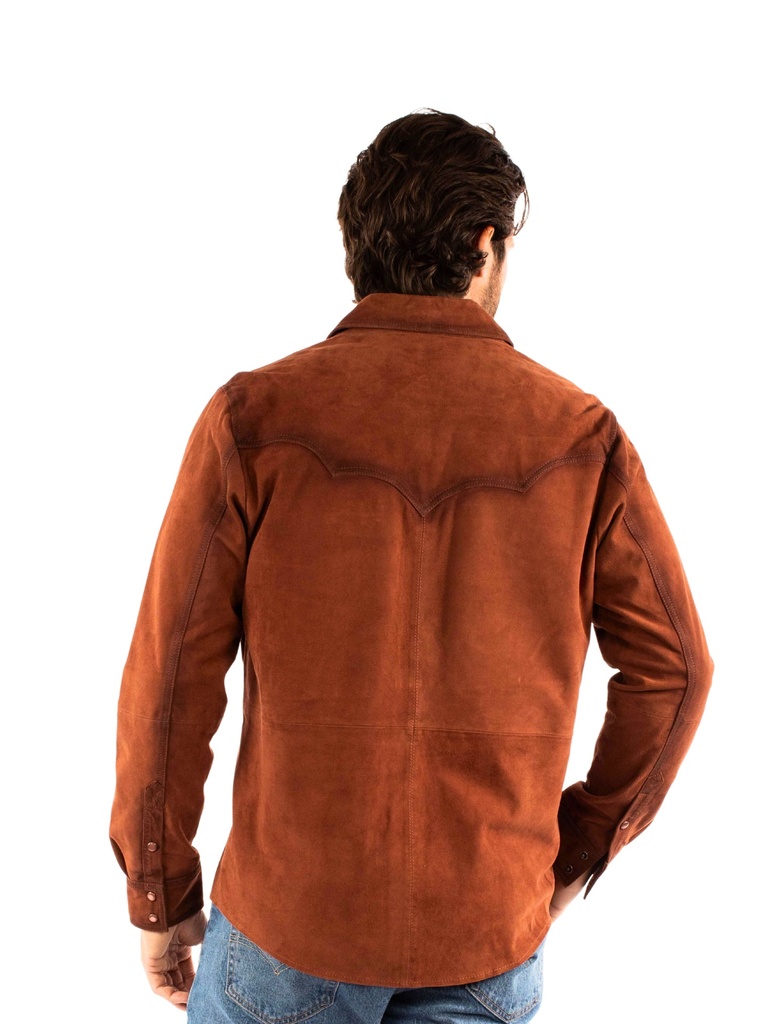 Western Suede Shirt (Rust)