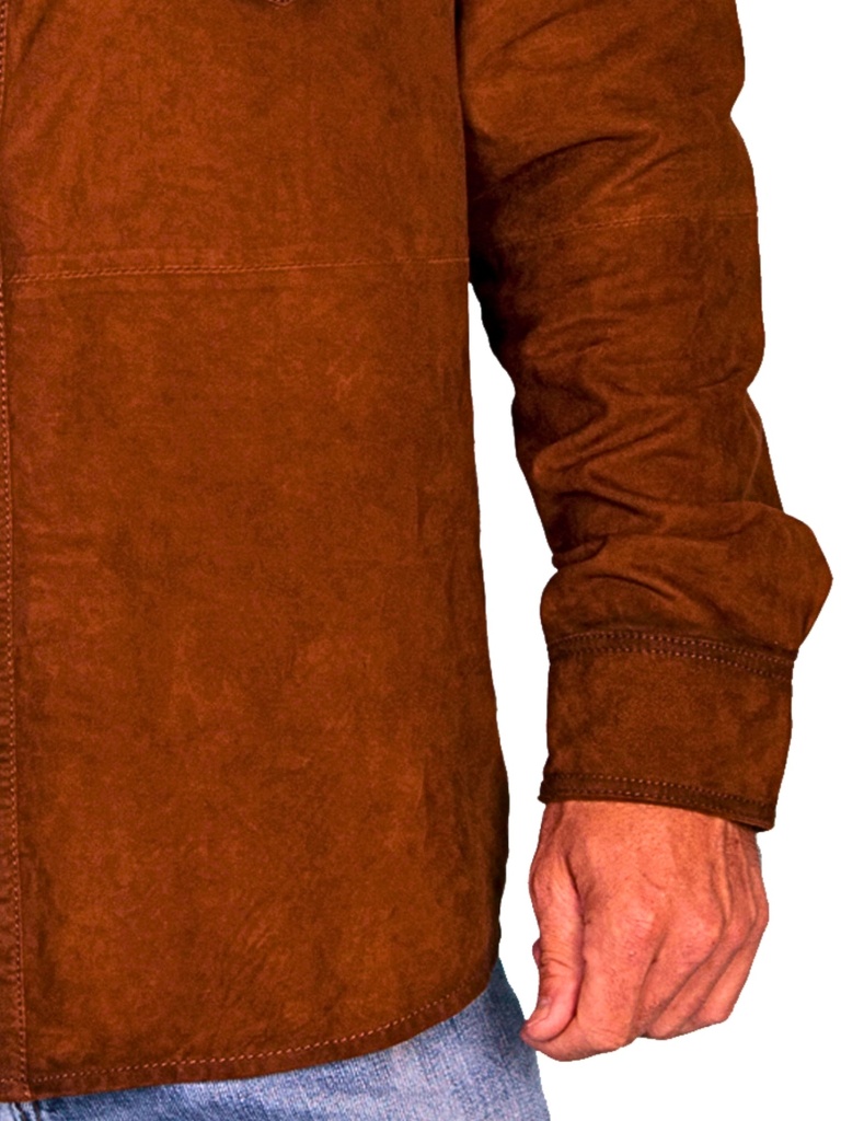 Western Suede Shirt (Brown)