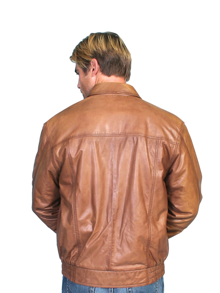 Premium Lambskin Jacket (Cognac)