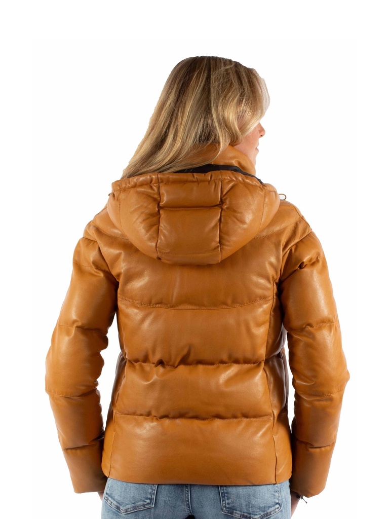 Ladies Hooded Zip Front Jacket (Honey)