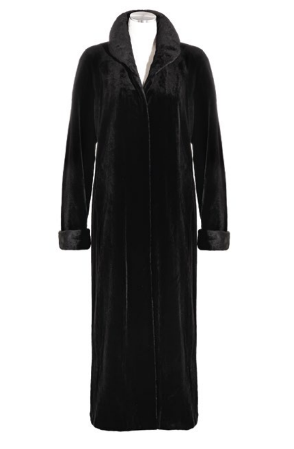 52” Sheared Mink Coat Reversible to Taffeta