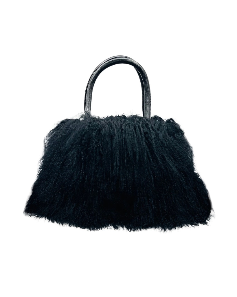 Women's Luxury Real Lamb/Mongolian | Fur Handbag