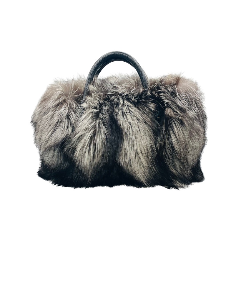 Fluffy Fox Fur Tote Bag