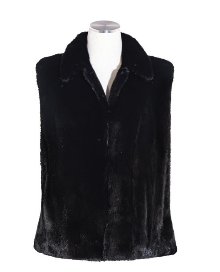 24” Mink Vest Reversible to Lamb Nappa