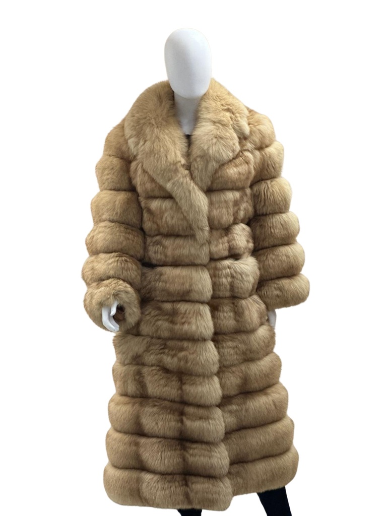 2 in 1 Full Length Butterscotch Fox Coat (Butterscotch Hat FREE with Coat Purchase)