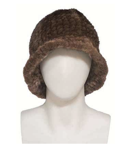 Knitted Mink Bucket Hat