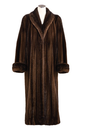 52” Female Mink Shawl Collar, Turn Back Cuffs