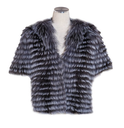 Dyed Black Silver Fox Cape