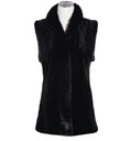 28” Sheared Mink Vest Natural Mink Trim, Reversible to Taffeta