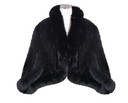 Knitted Mink Cape Fox Trim