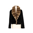 Ranch Mink Jacket W/ Sable Shawl Collar 14"