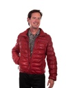 Men's Ribbed Leather Jacket (Red)