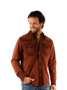 Men's Western Suede Shirt (Rust)